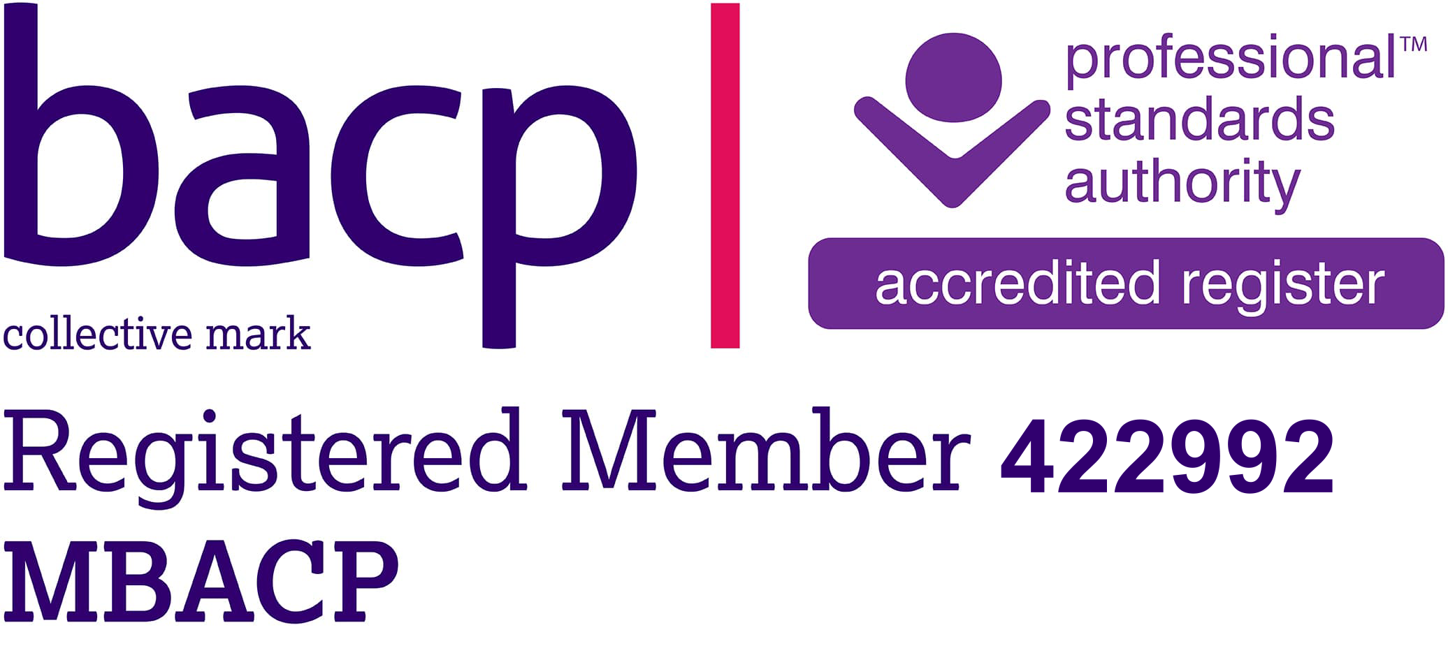 BACP Registered Member MBACP 422992